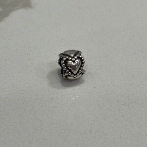 Pandora studded heart charm retired